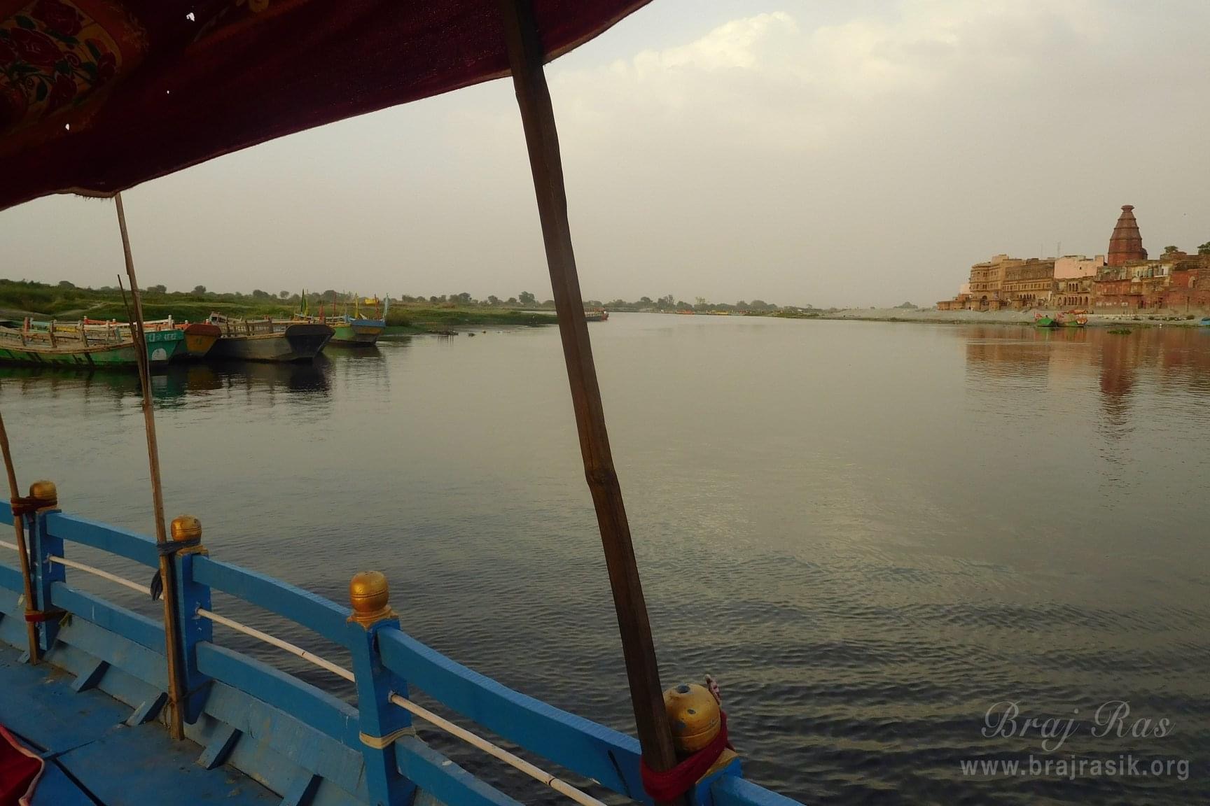 @bank of yamuna, vrindavan. Old vrindavan view from the bank of yamuna.