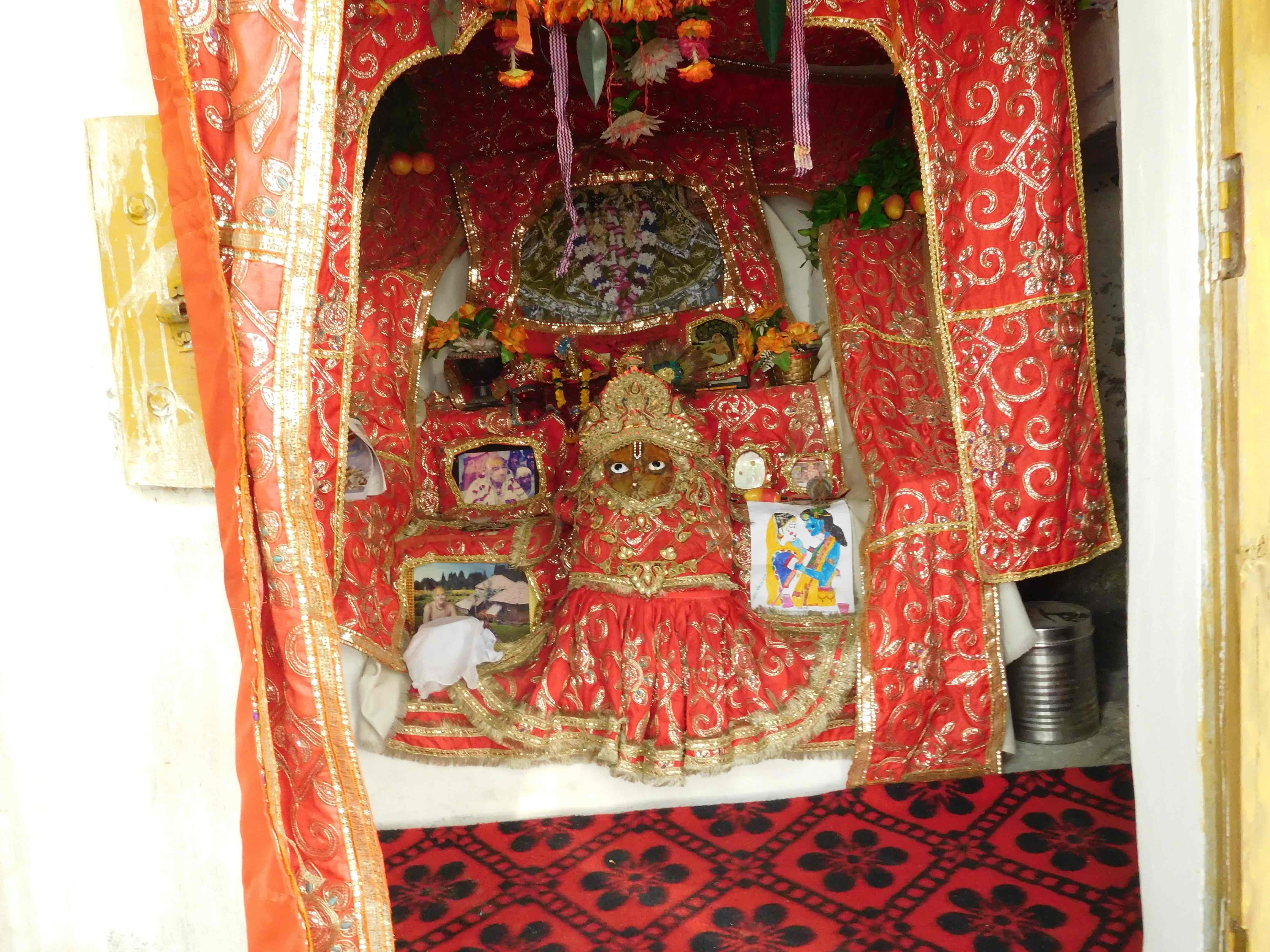 Deities Darshan of Nagridas in His Bhajan Kutir at Gahvar van, barsana near Morkuti.