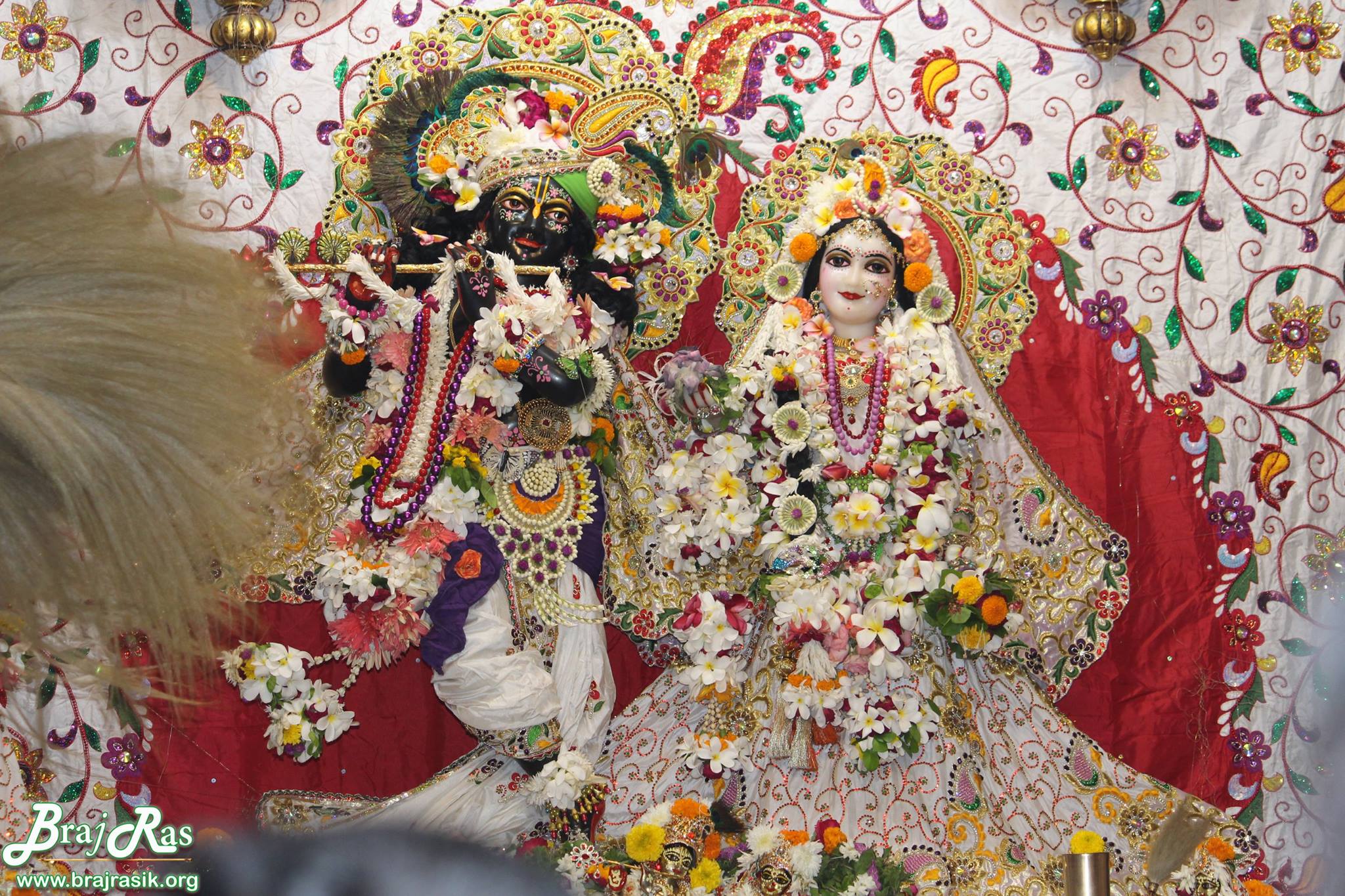 A beautiful nice Darshan of Shri Radha Krishna in Krishna Balram Temple, Vrindavan ISKCON