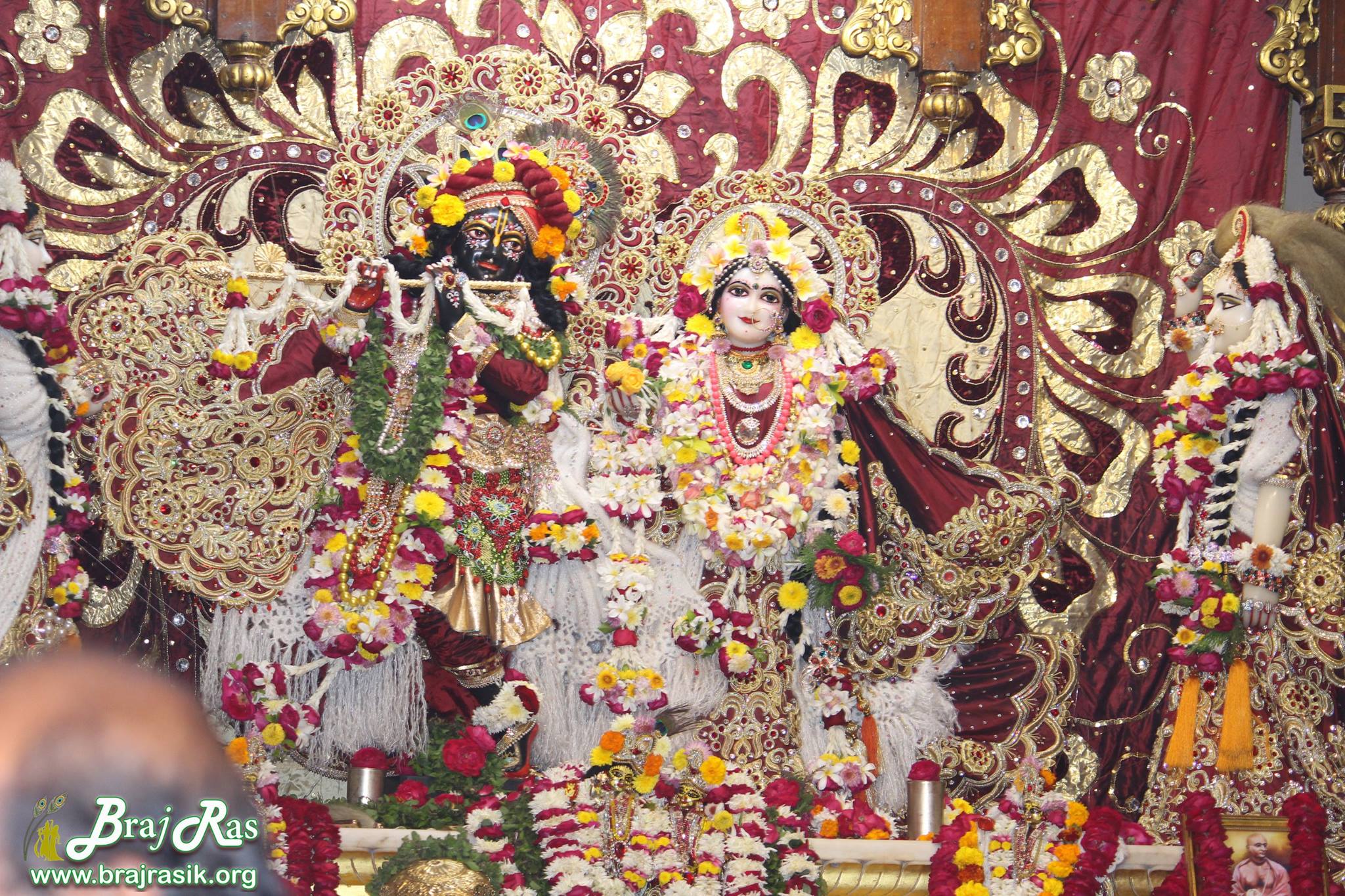 Full view Darshan of Shri Radha Krishna in Krishna Balram Temple, Vrindavan ISKCON