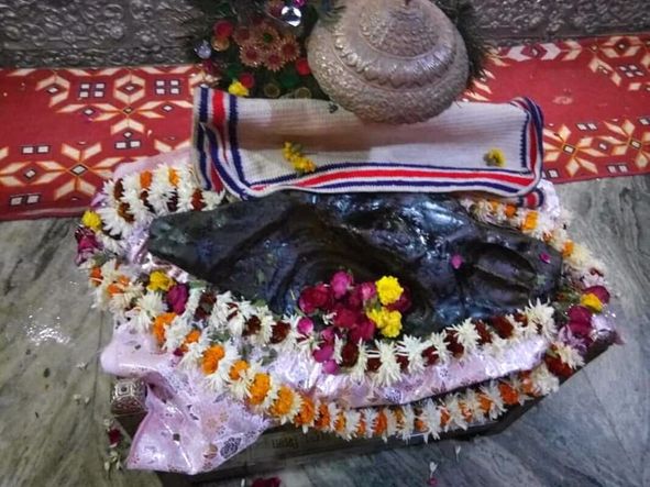 Lord Giriraj darshan in Shri Radha Damodar Temple, Vrindavan