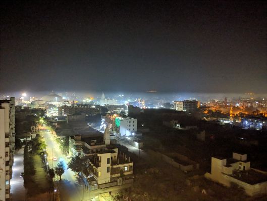 Night view or sky view of Vrindavan