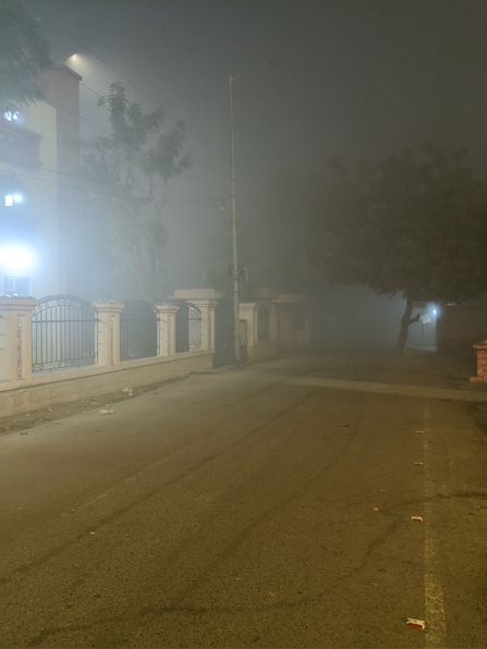 Another Night view of the road near Prem Mandir in Vrindavan
