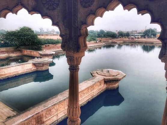 A nice view from above of the Kusum Sarovar