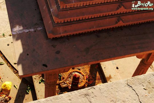 View of Shiva Temple from above at Kusum Sarovar