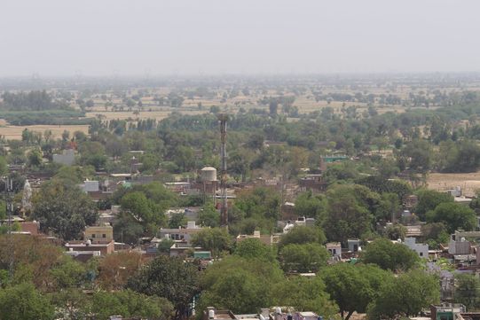 View of Shri Barsana Dham from Shri Radharani Temple, Barsana