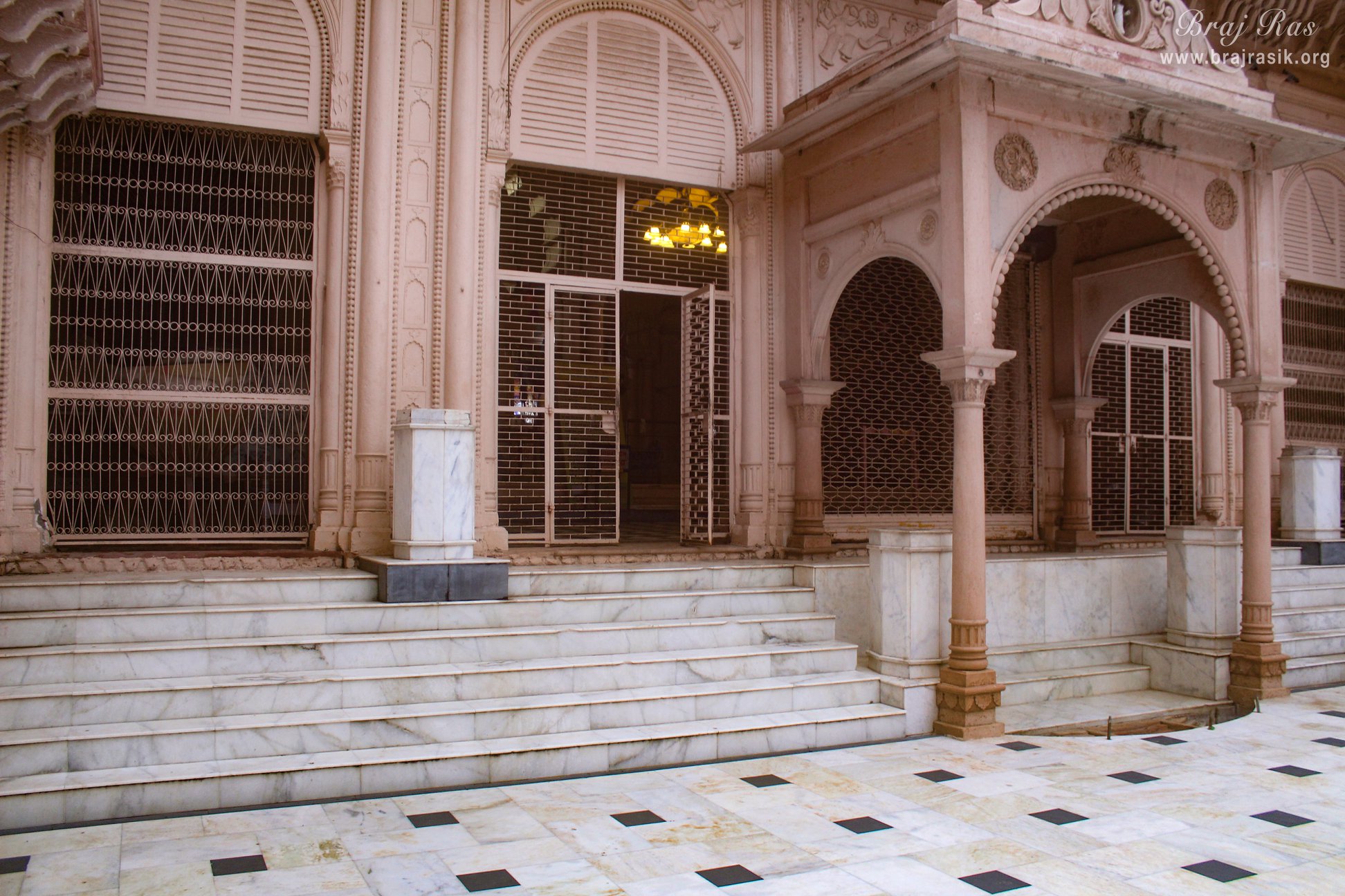 View of Jagamohan at Shri Radha Gopinath Ji Temple, Vrindavan