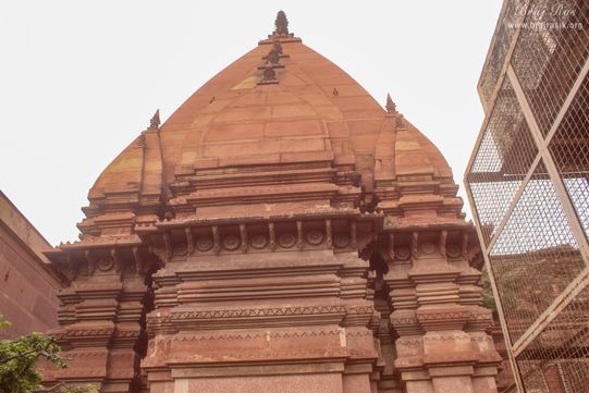 View of dome of another temple inside Shri Radha Gopinath Ji Temple, Vrindavan