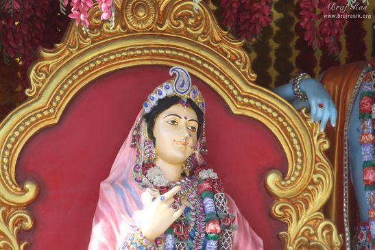 A glimpse of Shri Radha at Kirti Mandir, Barsana
