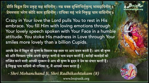 Preeti Vivhal Priya Prakrisht - Shri Mohanchand Ji, Shri Radhikashtakam (8)