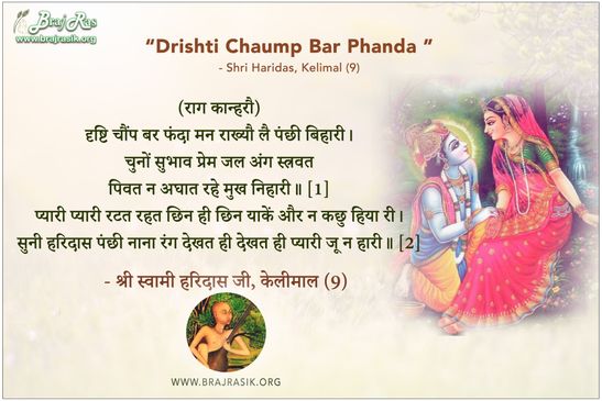 Drishti Chaump Bar Phanda Man - Shri Swami Haridas Ji, Kelimal (9)