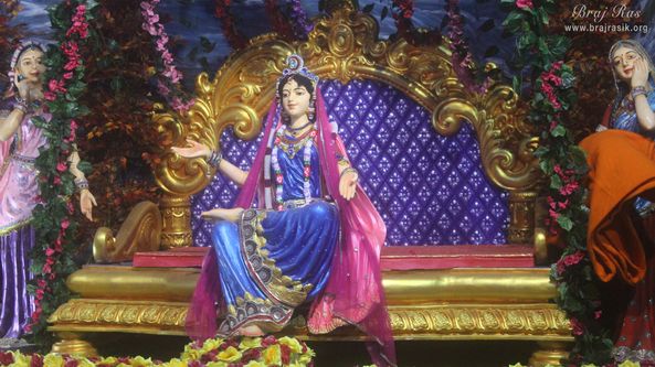 Darshan of Swamini Shri Radharani with Sakhis at Prem Mandir, Vrindavan