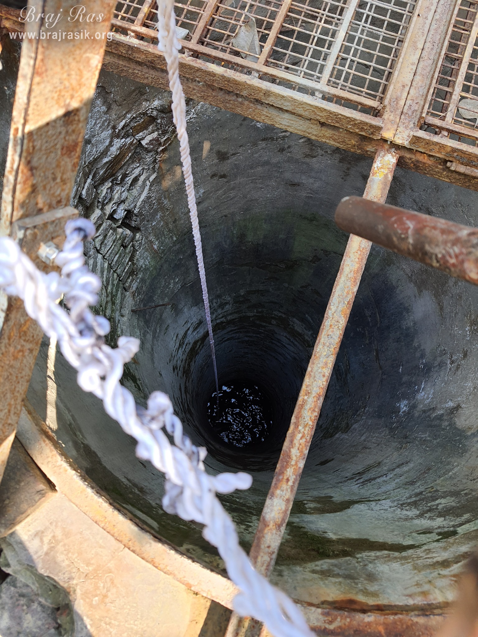The well whose water is used in Shri Radharani Temple, Barsana at Shri Radha Bag, Barsana