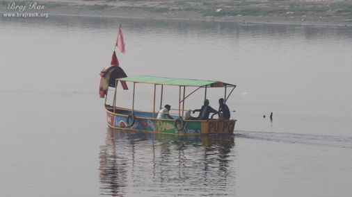 A boat in yamuna ji at Keshi Ghat, Vrindavan