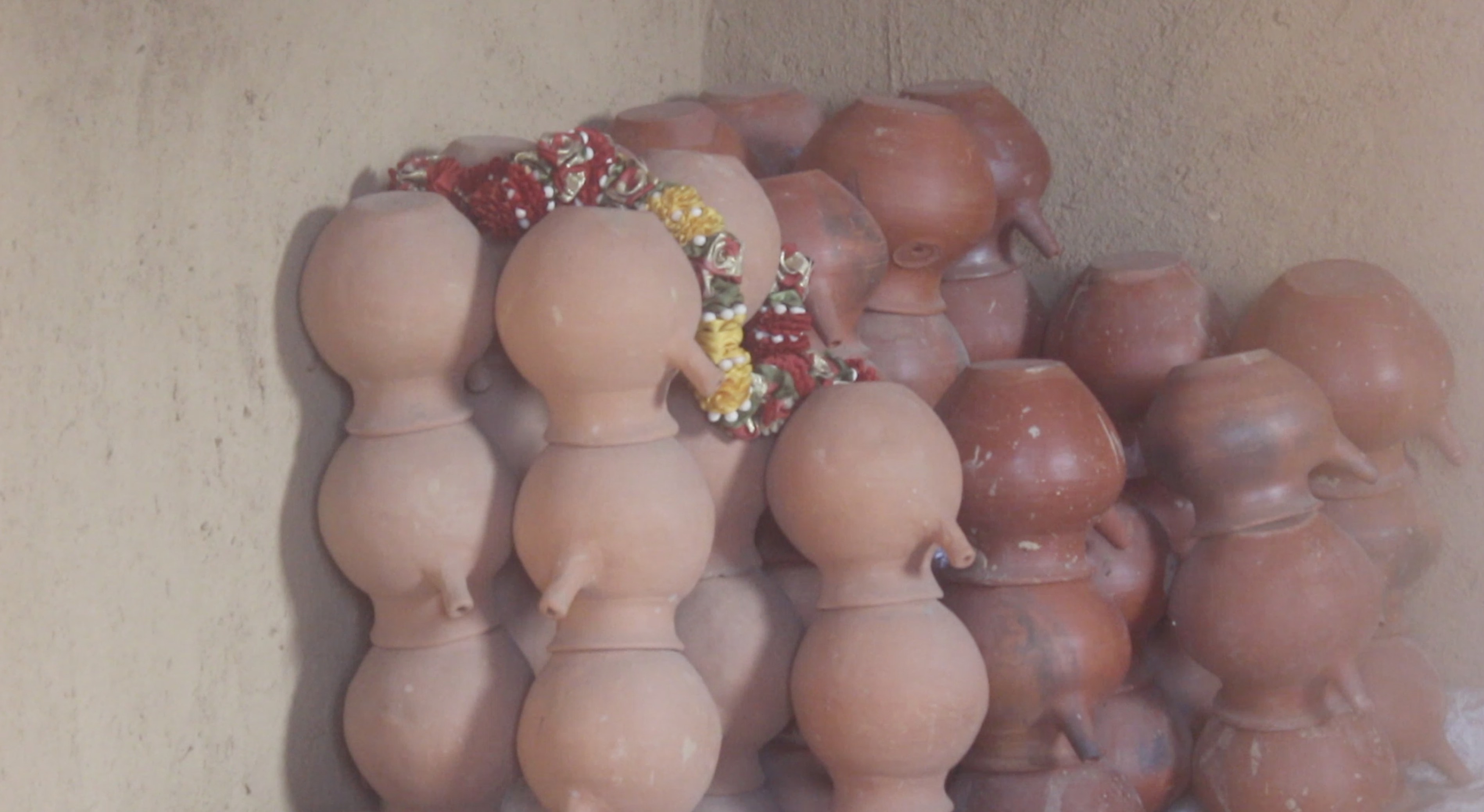 Glimpses of Karuva (करुवा) - The pot which is used to drink water, made of the soil of Braj at Nidhivan, Vrindavan.