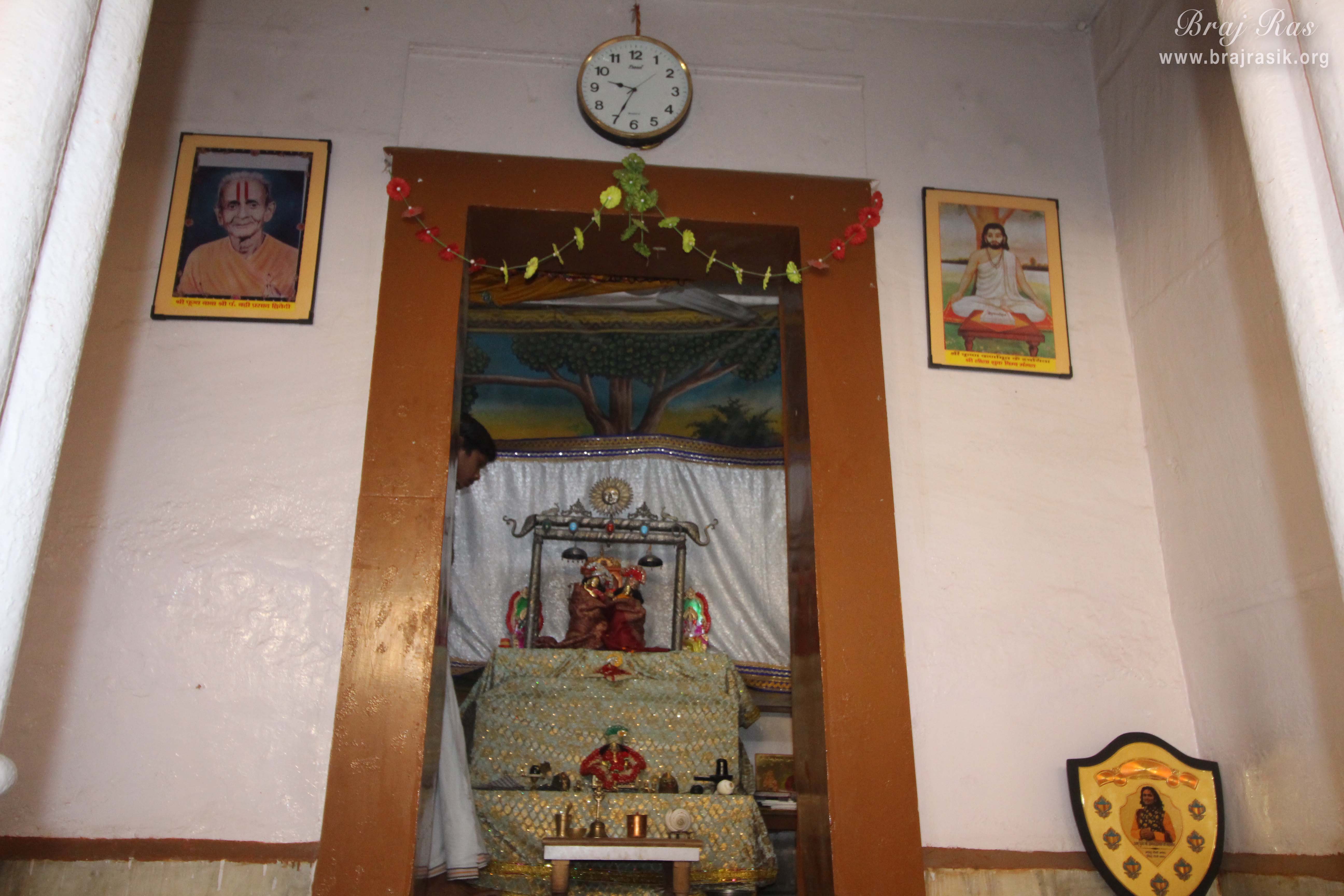 Full Darshan View of Shri Radha Madhav at Shri Vilvamangal Thakur's Samadhi located at Gopinath Bazar, near Gopinath temple, Vrindavan.
