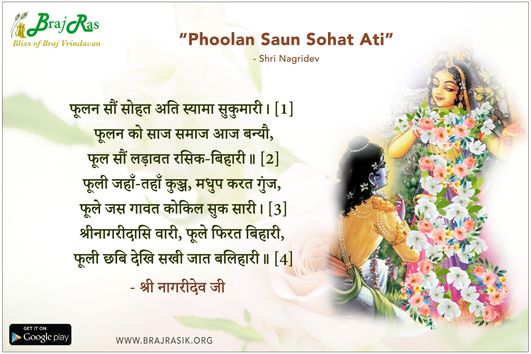 फूलन सौं सोहत अति स्यामा सुकुमारी - श्री नागरीदेव जी 