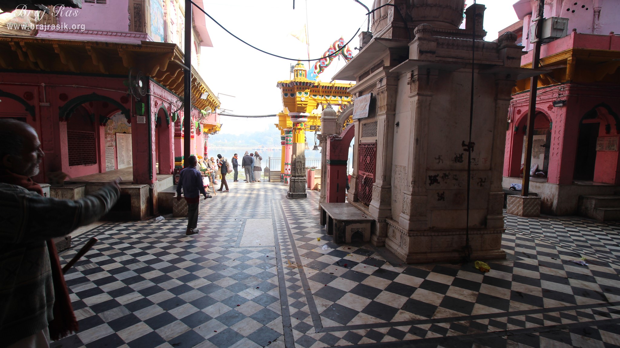 View of temple area at Vishram Ghat, Mathura