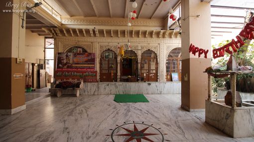 View of temple courtyard at Shri Dirgh Vishnu Temple, Mathura