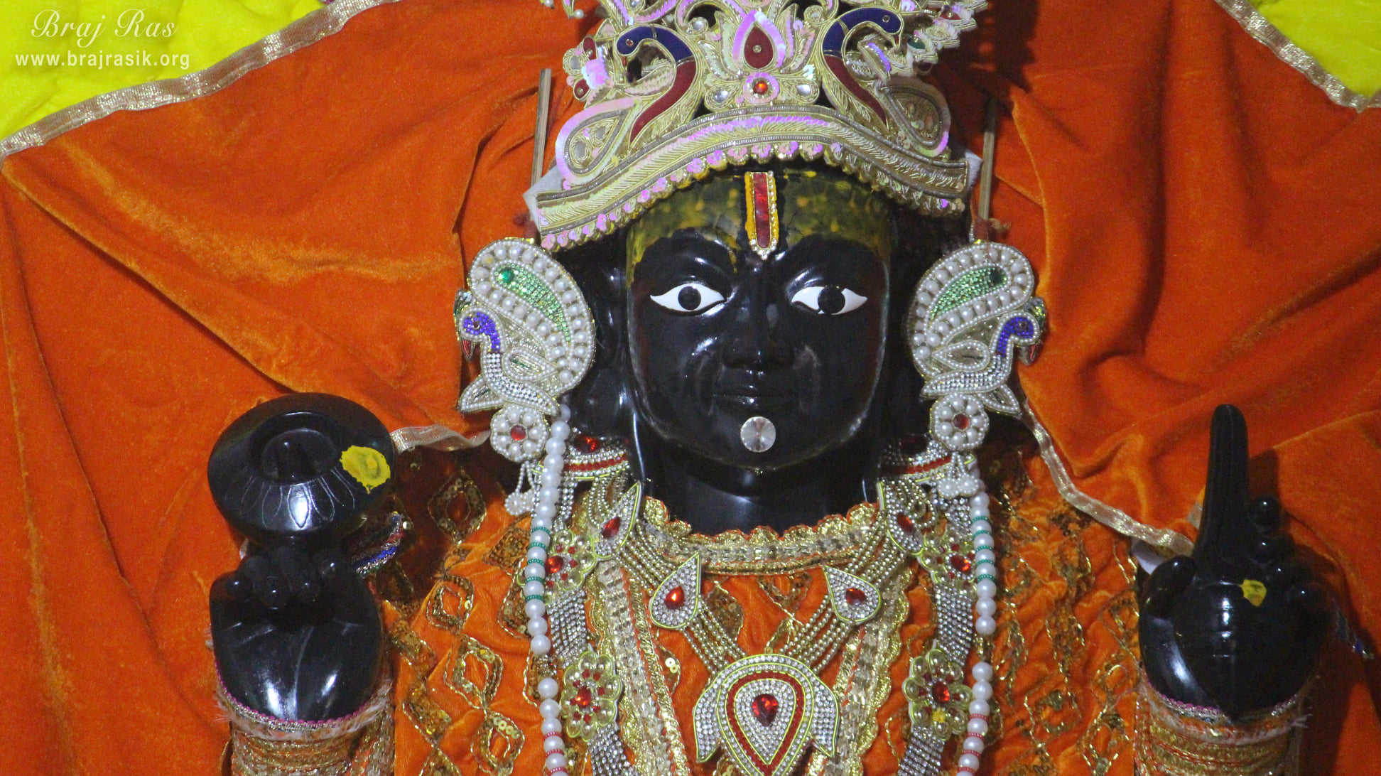Close darshan of lord at Shri Dirgh Vishnu Temple, Mathura