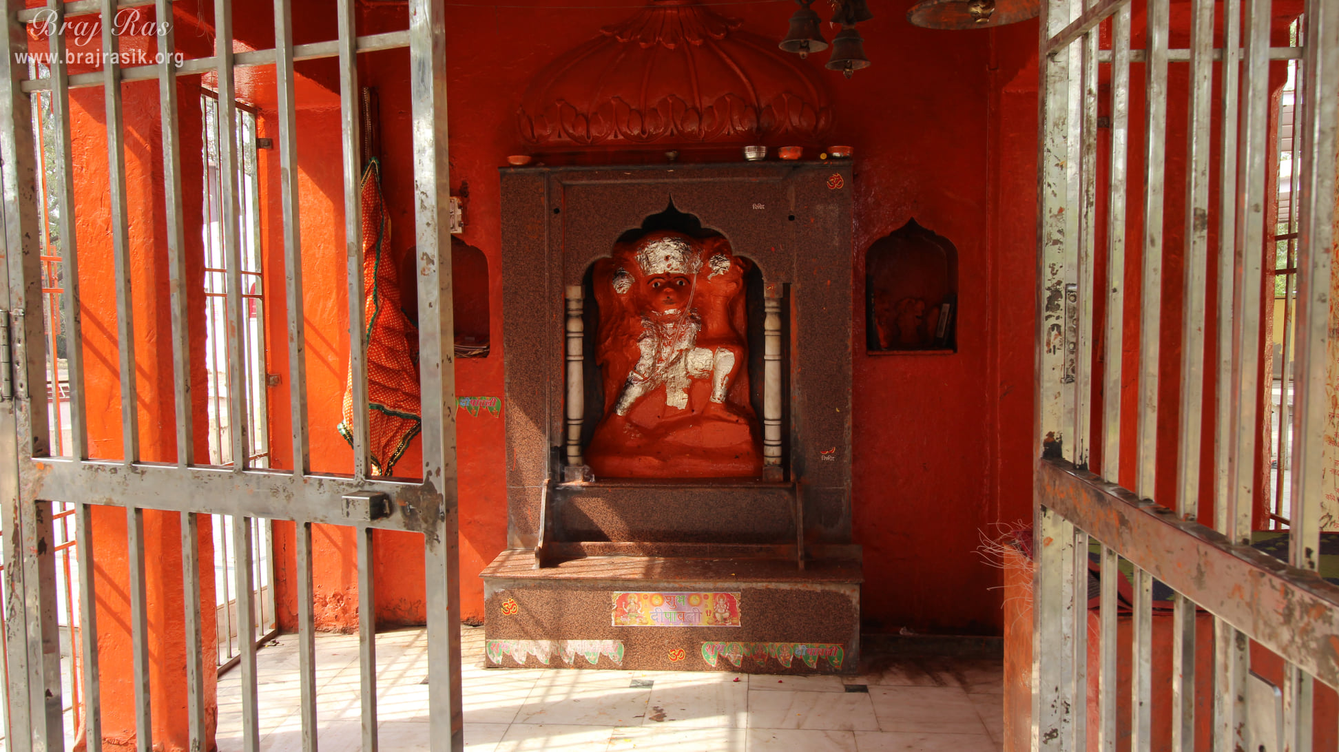 Distant darshan of Lord Hanuman at Kankali ­Devi Temple, Mathura