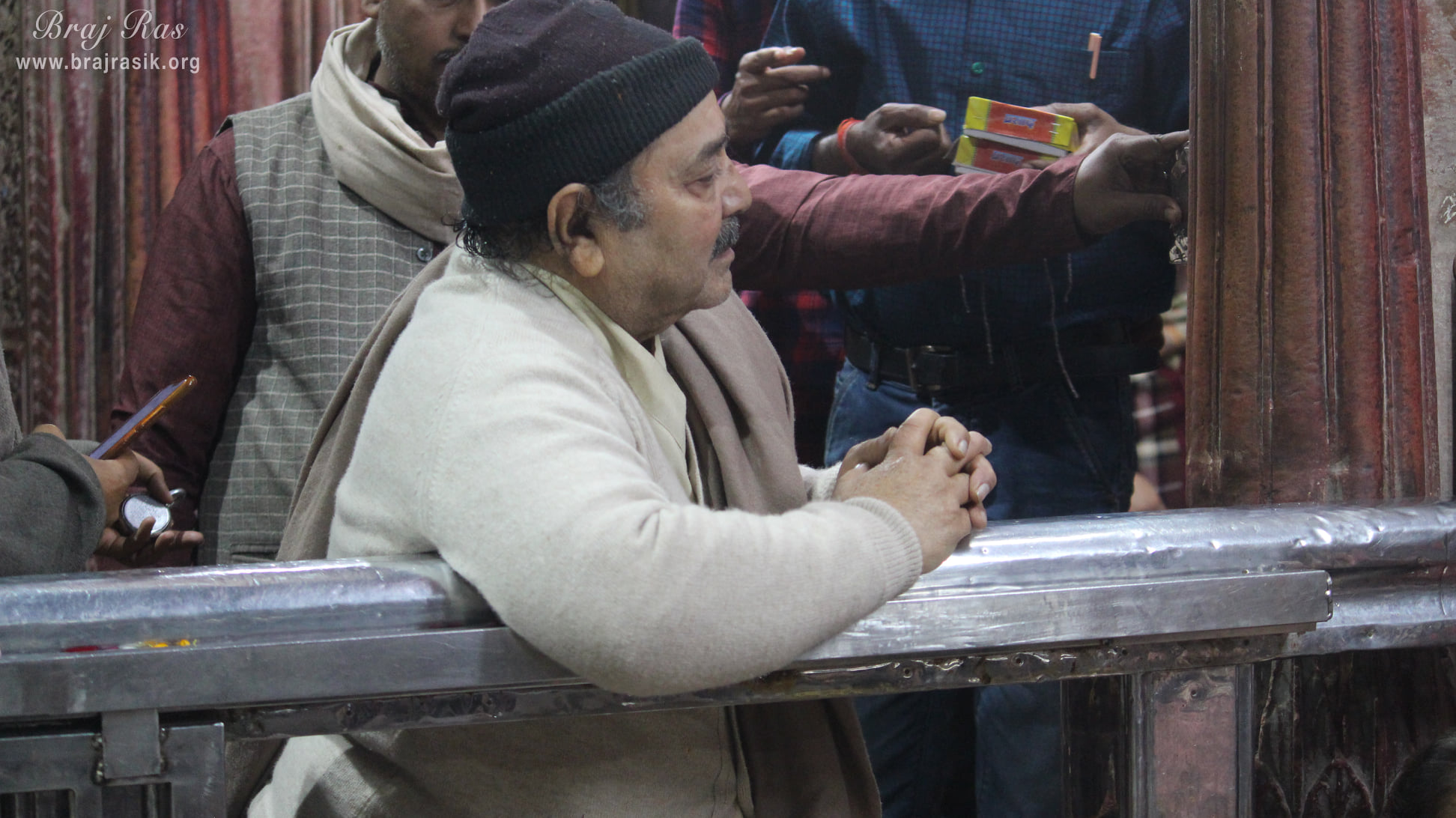 Shri Hit Radhesh Lal Goswami, descendant of Shri Hita Harivansh Mahaprabhu and Mahant of Shri Radhavallabh temple.
