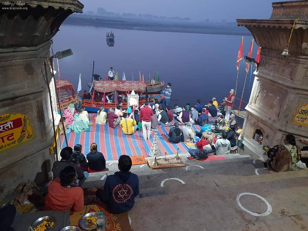 Glimpses of Yamuna Ghat Vrindavan.