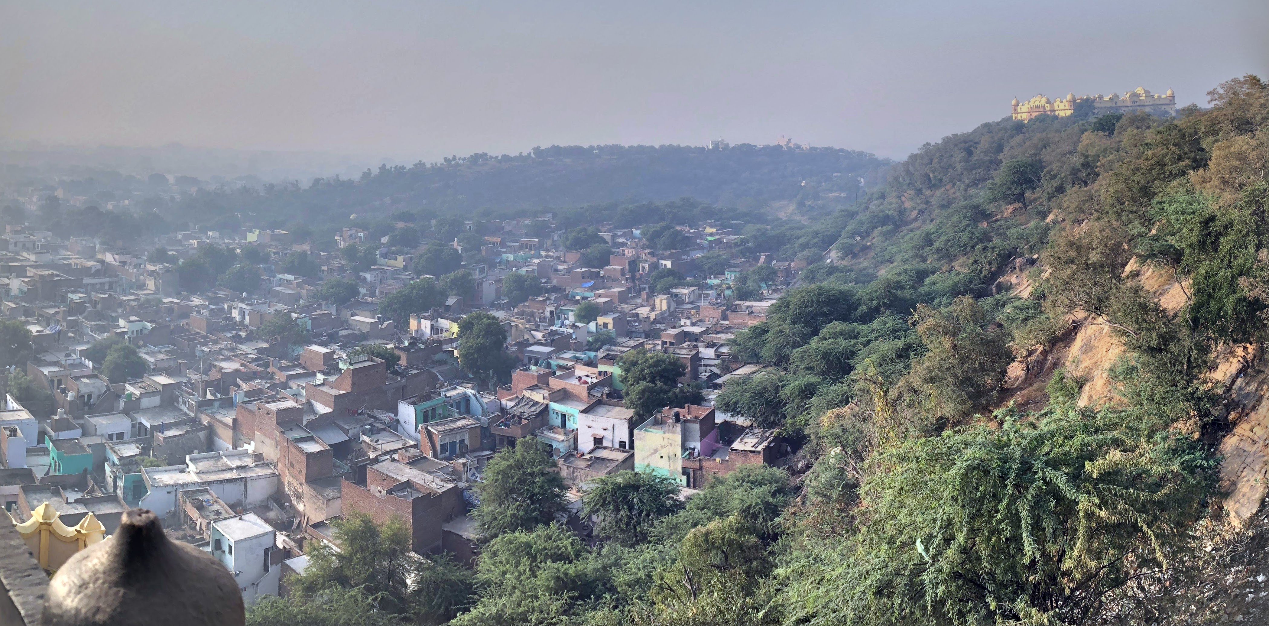 Glimpses of Barsana, Shri Radha's place. [Bird eye view]