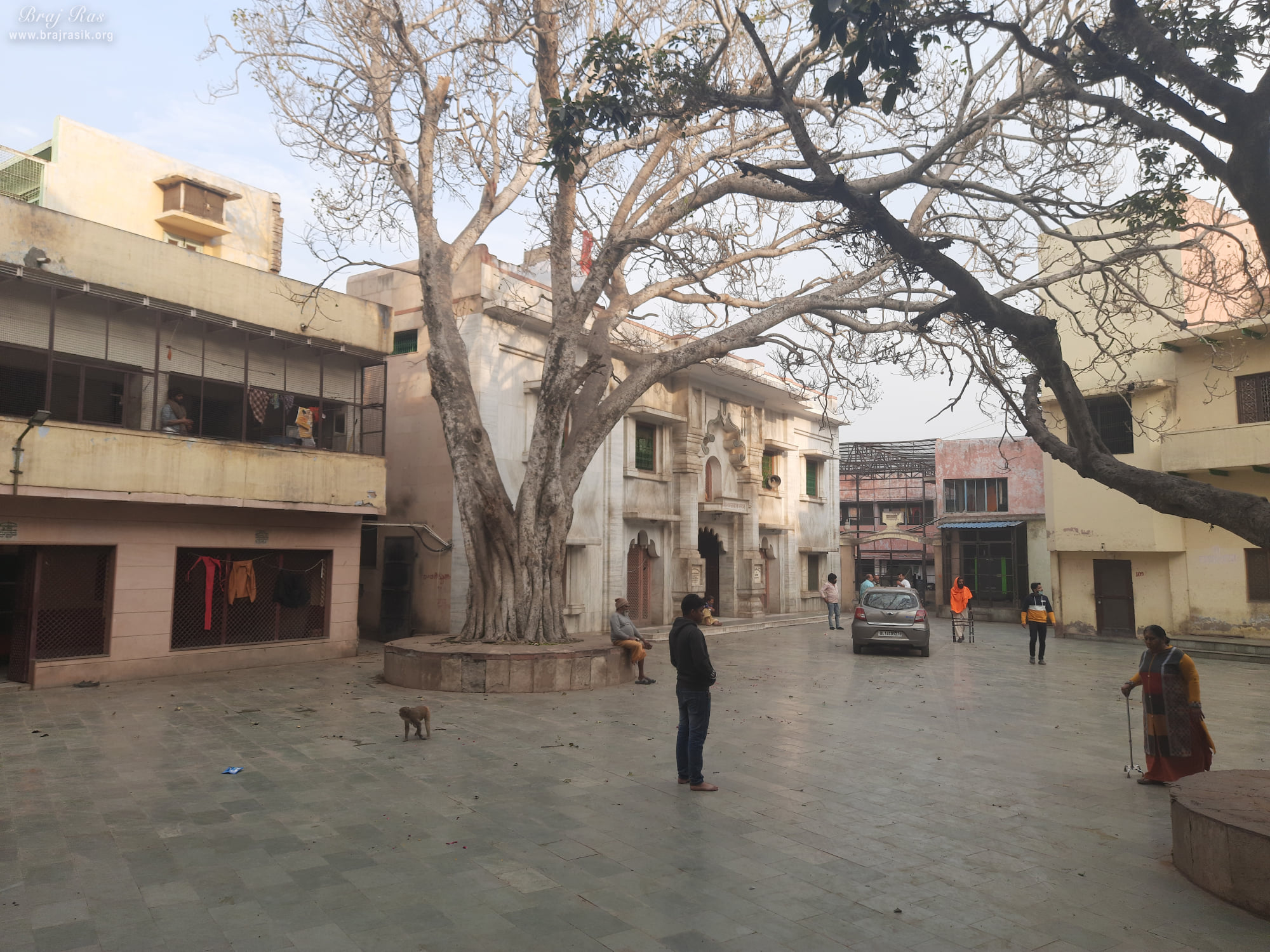 A full view of inside of Shri Sudama Kuti, Vrindavan