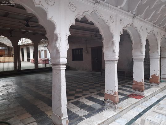 Inside view of Shri Radha Gokulananda Temple, Vrindavan