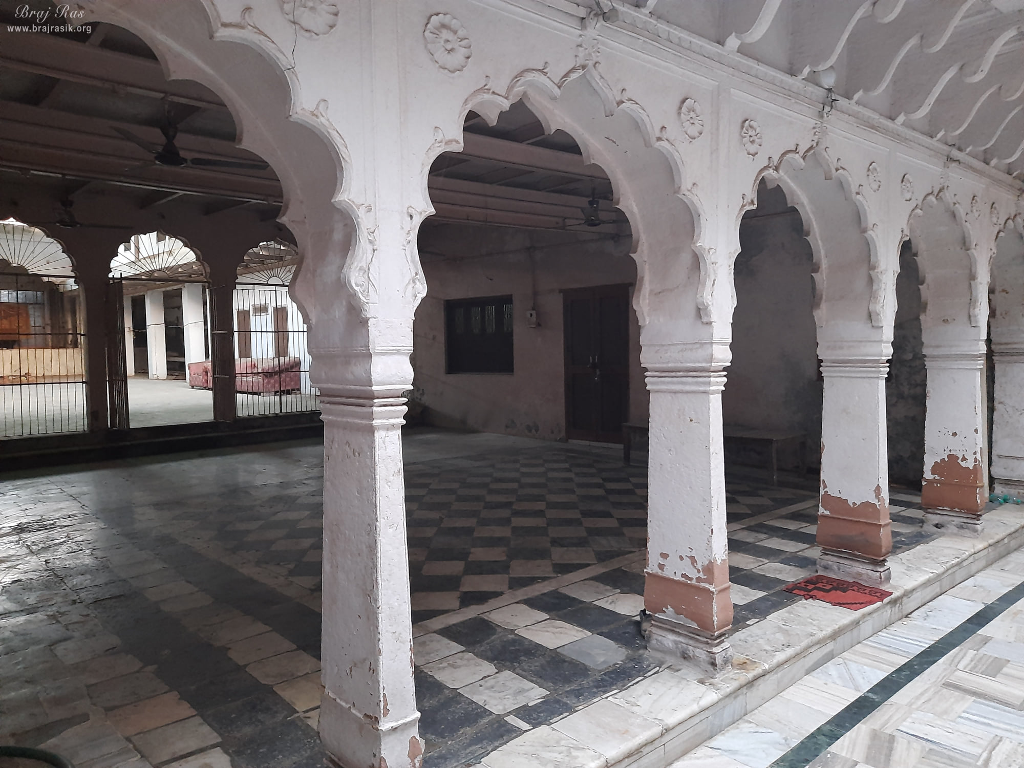 Inside view of Shri Radha Gokulananda Temple, Vrindavan