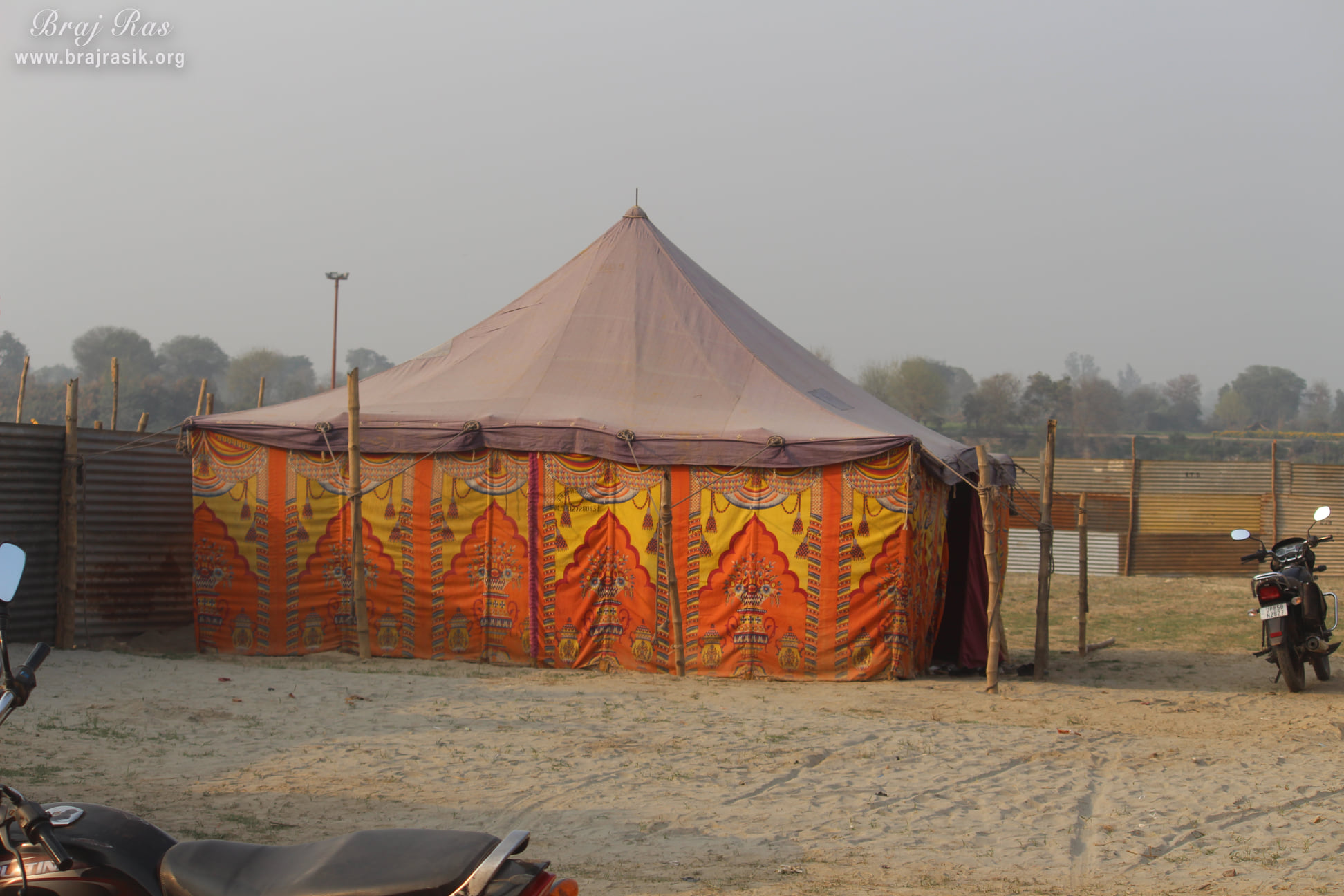 A camp at Vrindavan Kumbh 2021