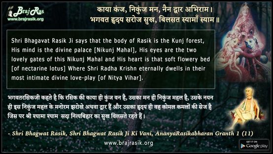 काया कुंज निकुंज मन - श्री भगवत रसिक जी की वाणी, अनन्यरसिकभरण ग्रंथ 1 (11)