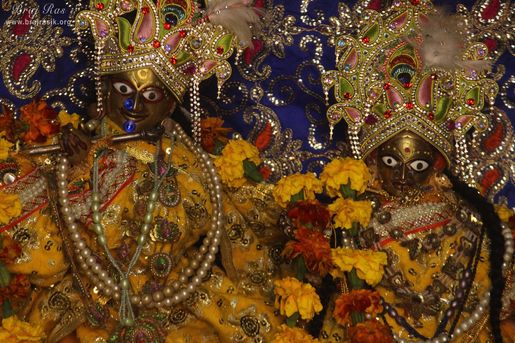 Close darshan of Shri Radha Vrindavan Vihari Ji at Shri Vrindavan Vihari Temple, Vardhman Kunj, Vrindavan