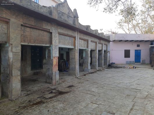 Cow shed inside Shri Yugal Kishor Temple, Vrindavan