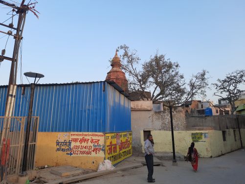 Distant view from parikrama marg of Shri Yugal Kishor Temple, Vrindavan