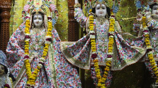 Darshan of Gaursundar along with Vrinda Devi at Shri Roop Sanatan Gaudiya Math, Vrindavan