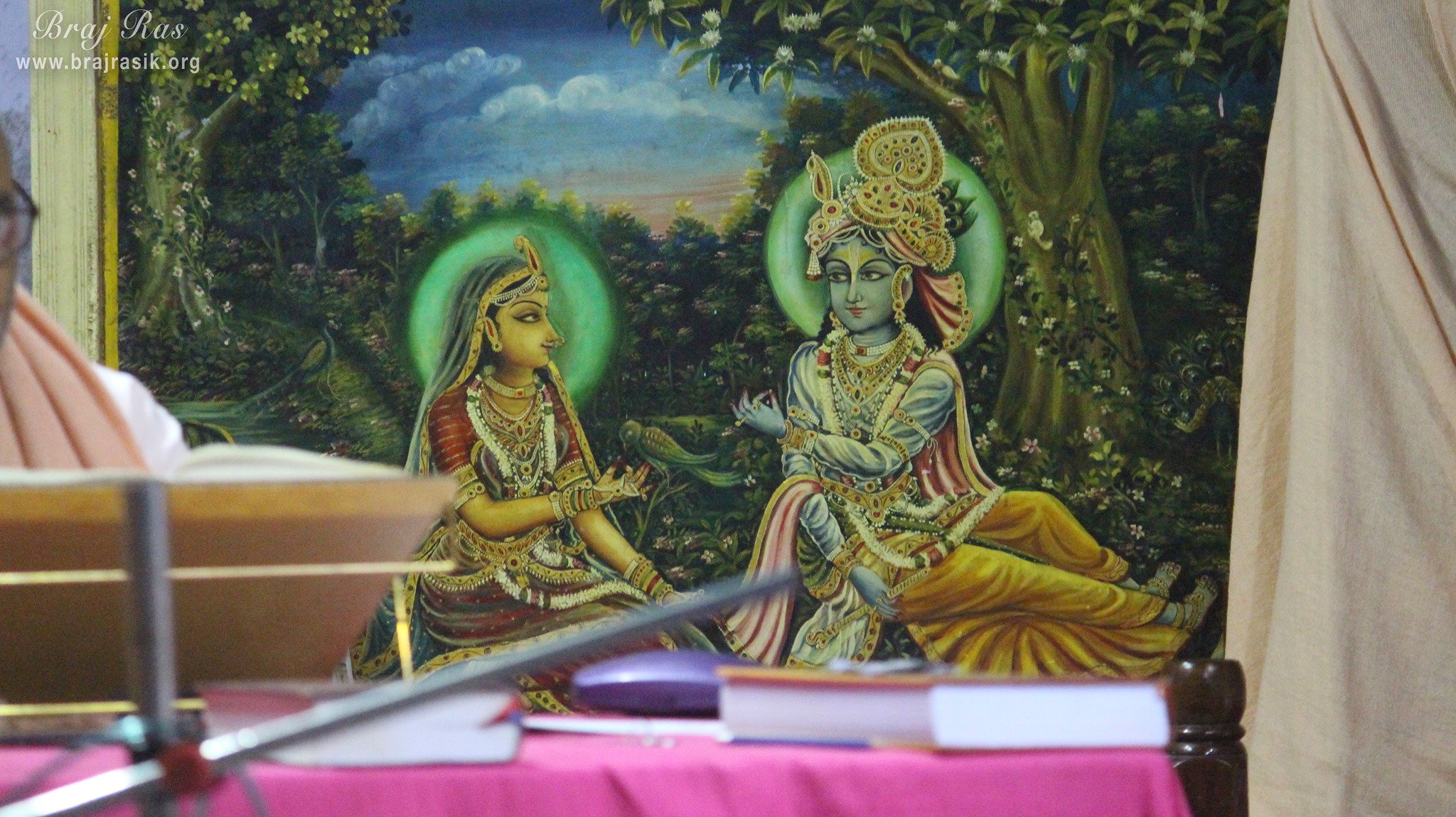 The photo of Shri Radha Krishna at Shri Roop Sanatan Gaudiya Math, Vrindavan