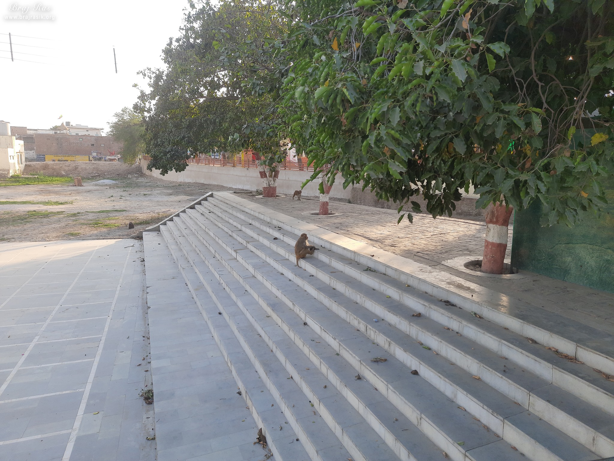 Stairs made for Yamuna Ji at Nikunj Van, Vrindavan