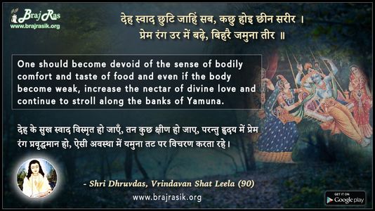 Deh Swad Chhuti Jahin Sab - Shri Dhruvdas, Vrindavan Shat Leela (90)