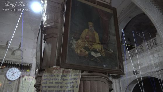 Photo of Shri Radheshyam Bramhachari Ji, Guru of Maharaj Madhau Singh at Shri Kushal Bihari Temple, Barsana