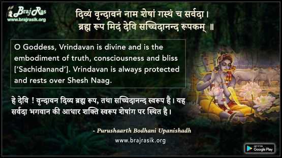दिव्यं वृन्दावनं नाम - पुरुषार्थ बोधनी उपनिषध