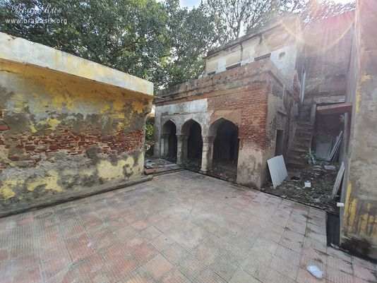 View of old Baithak and Bhajan Kuti at Surdas Kuti, Chandra Sarovar, Parasauli