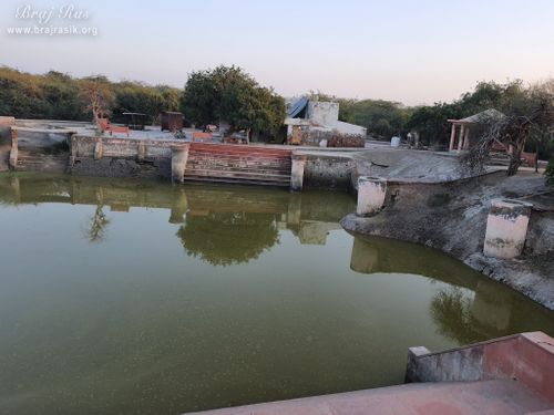 श्याम कुटी, गोवर्धन में कुंड के निकट वन का दर्शनीय दृश्य