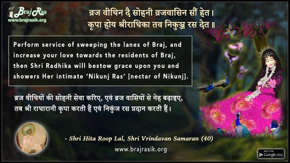 Vraj Veethin Dai Sohani - Shri Hita Roop Lal, Shri Vrindavan Samaran (40)