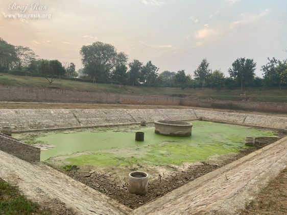 A close corner view of Ramtal Kund at Ramtal, Vrindavan