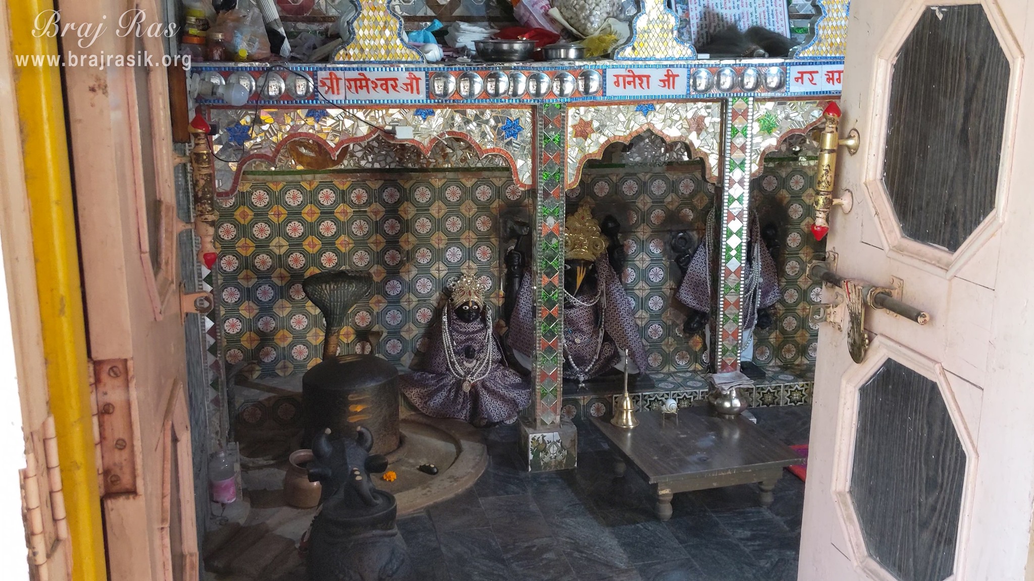 A beautiful darshan of Lord Rameshwar and Lord Ganesh at Aadi Badrinath Dham in Braj.