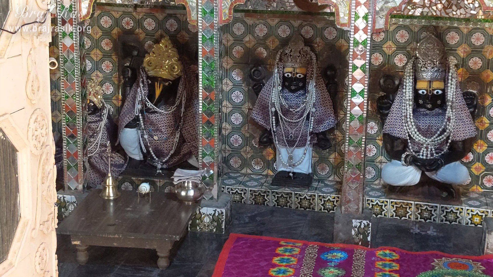 A close darshan of Lord Badri Nath, Lord Nar and Lord Ganesh at Aadi Badrinath Dham in Braj