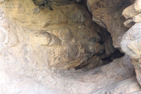 Close view of the Vyomasur's Cave in Kamyavan