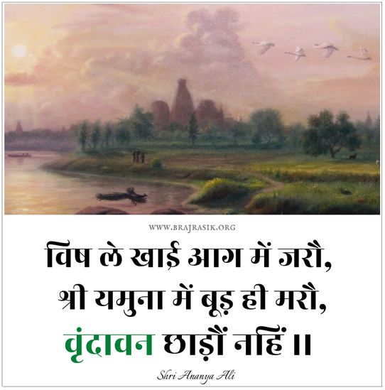 Vish Le Khai Aaag Mein Jarau, Shri Yamuna Mein Boodh Hi Marau, Vrindavan Chaadaun Nahin - Shri Ananya Ali